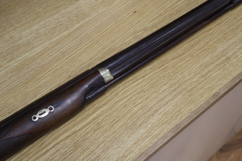 A 19th century percussion cap musket, overall length 141.5cm